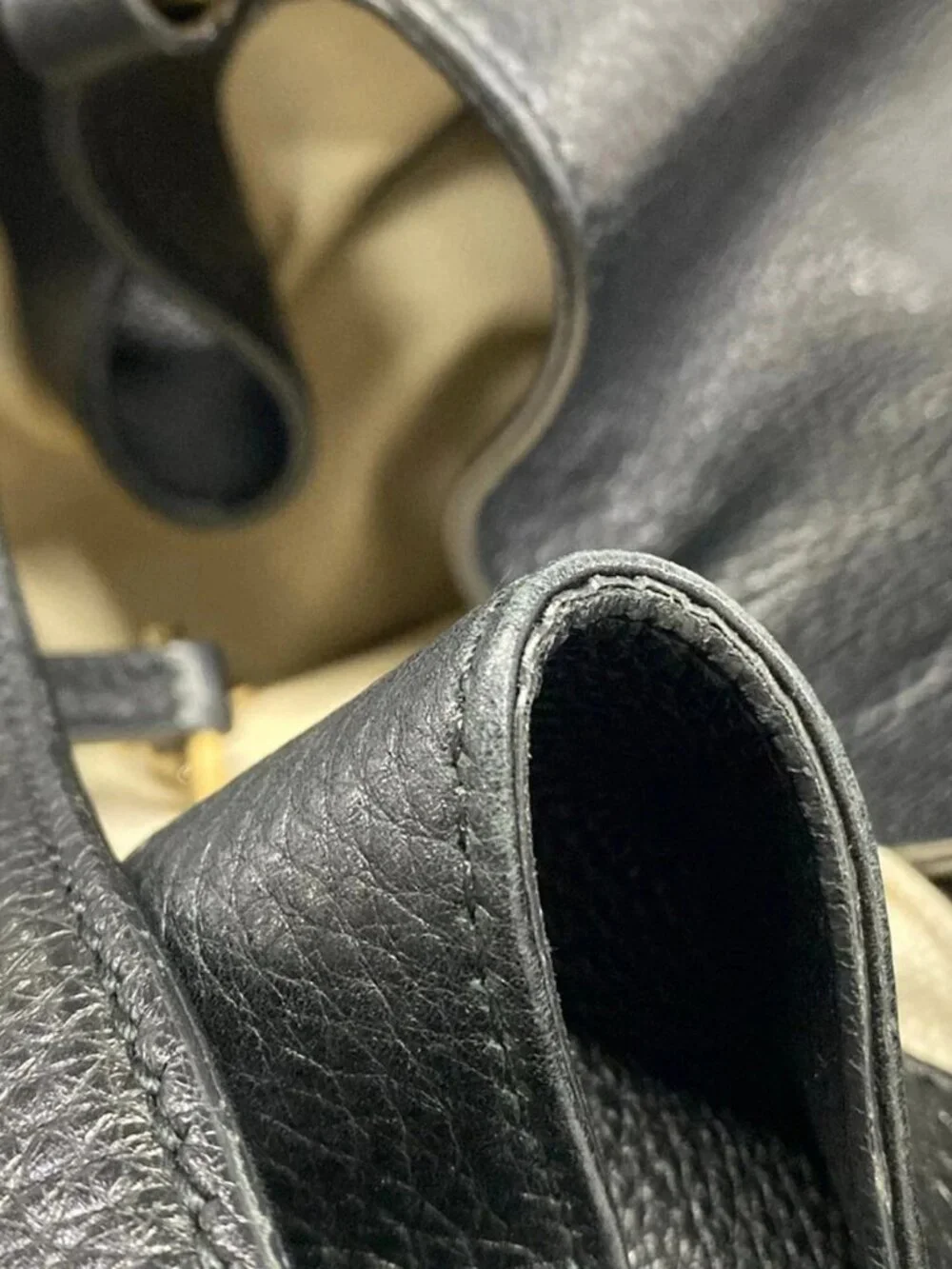 GUCCI Soho Cellarius 282309 Black Leather Tote Bag
